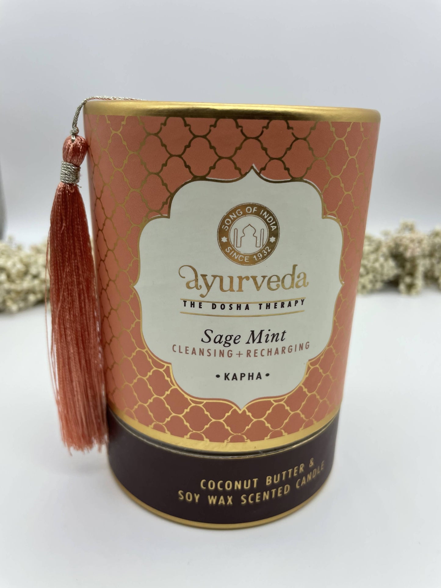 Ayurveda Duftkerze Kapha Salbei Minze
