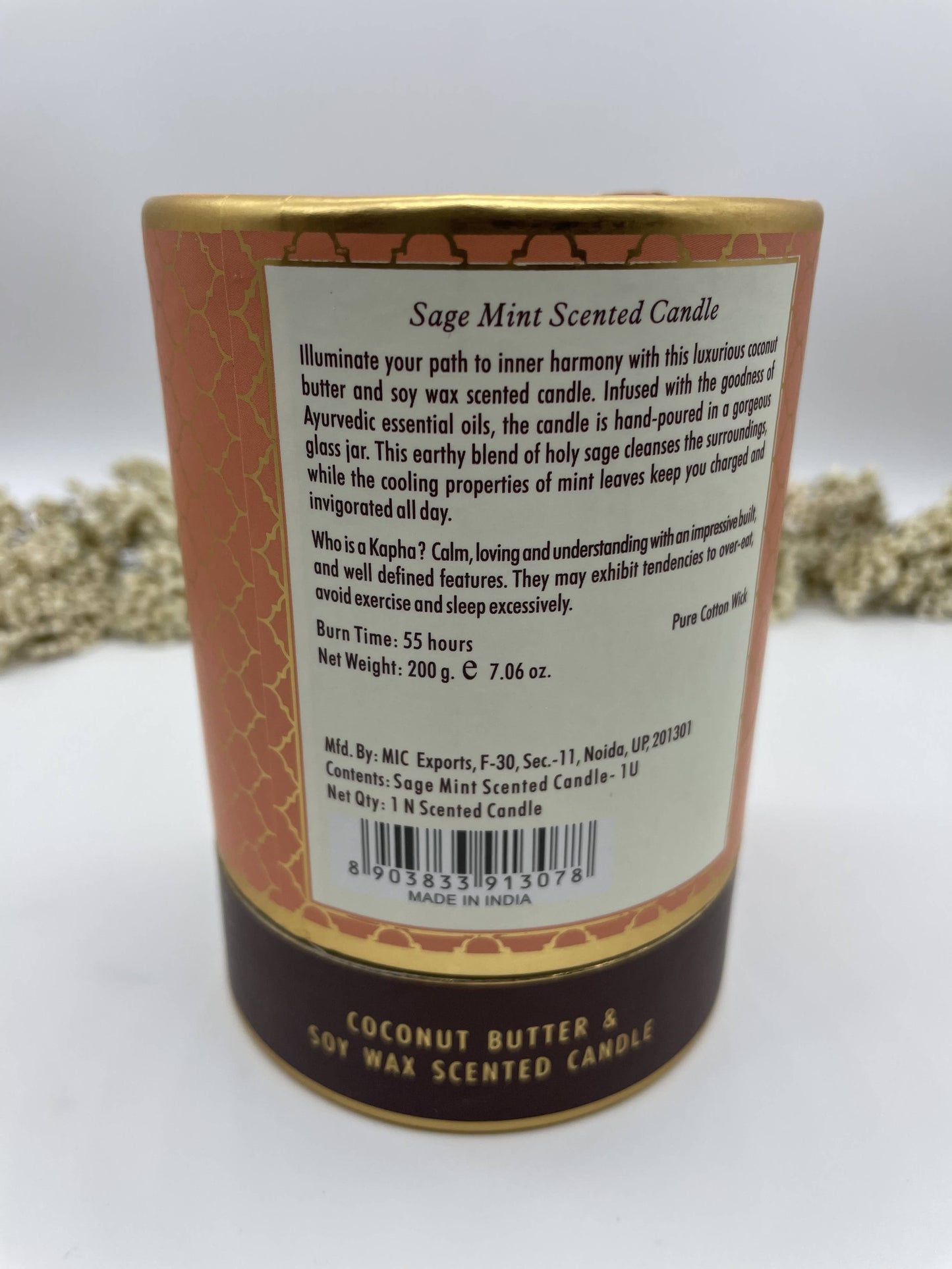 Ayurveda Duftkerze Kapha Salbei Minze