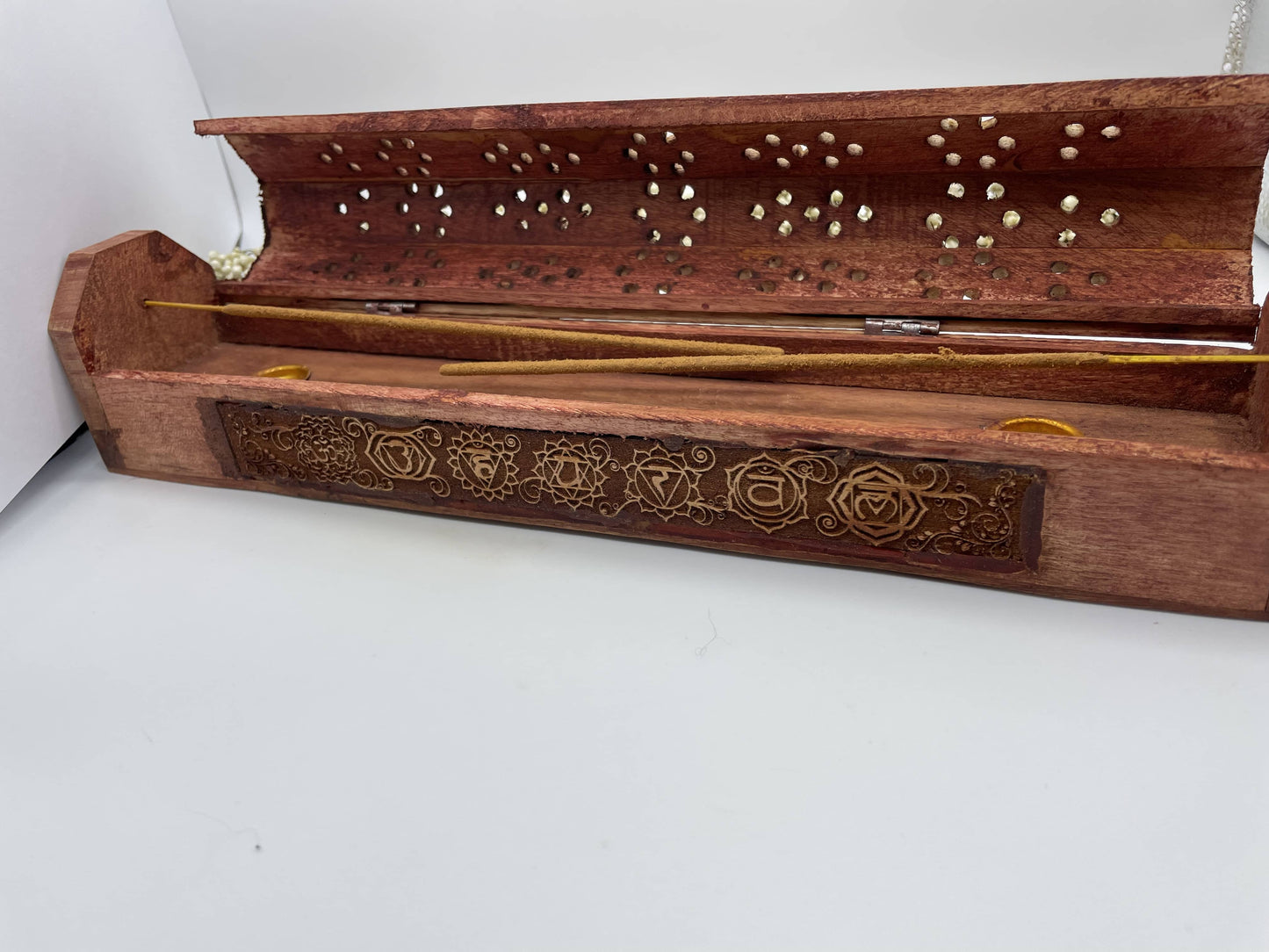 Kistchen-Halter Räucherstäbchen 7 Chakren