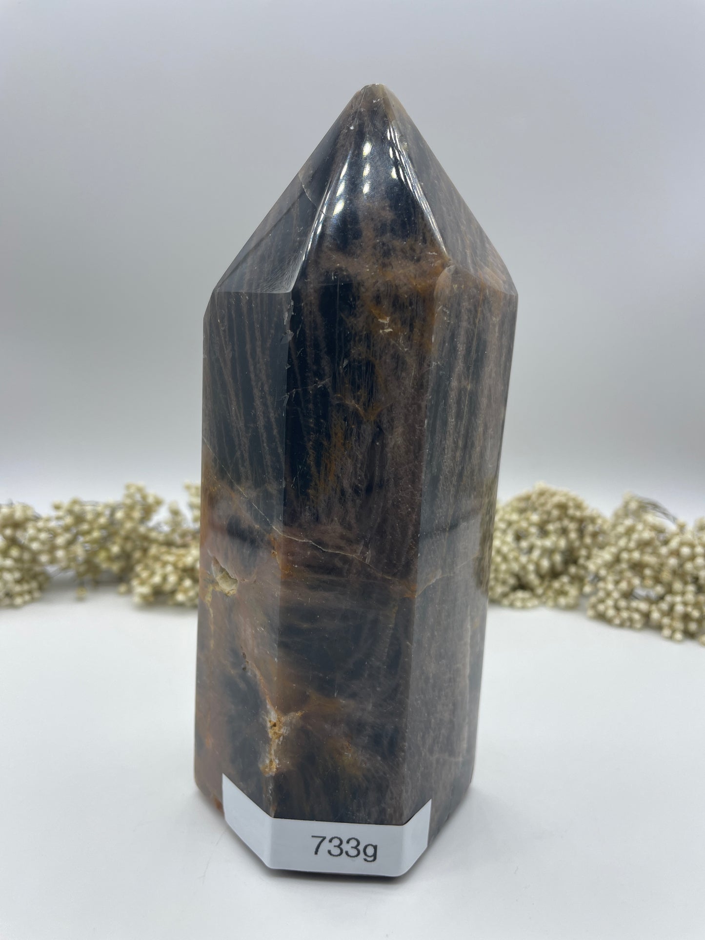 Mondstein Spitzen Schwarz 733g
