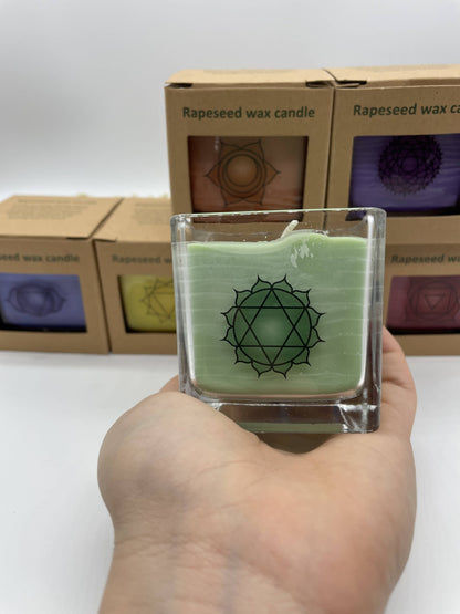 7 ökologische Chakra Duftkerzen